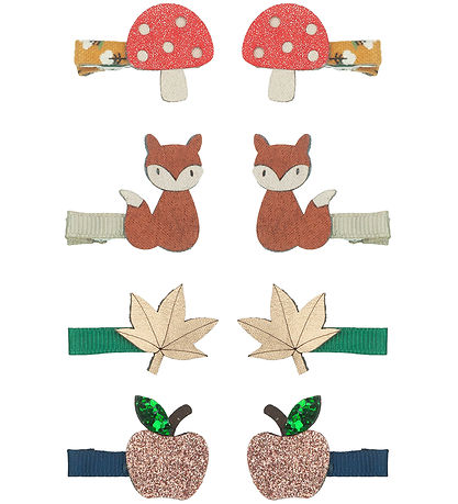 Mimi & Lula H?rclips - 8-pak - Mini Autumn Forest