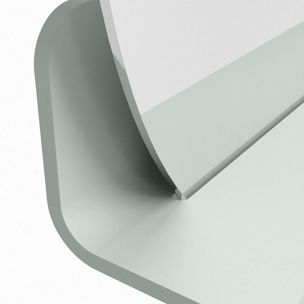 Mondiaz Spot spiegel rond Ø60cm met planchet greey