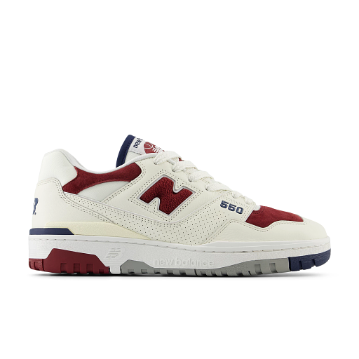 New Balance 550 Sneakers, Sea Salt/Mercury Red, 45.5
