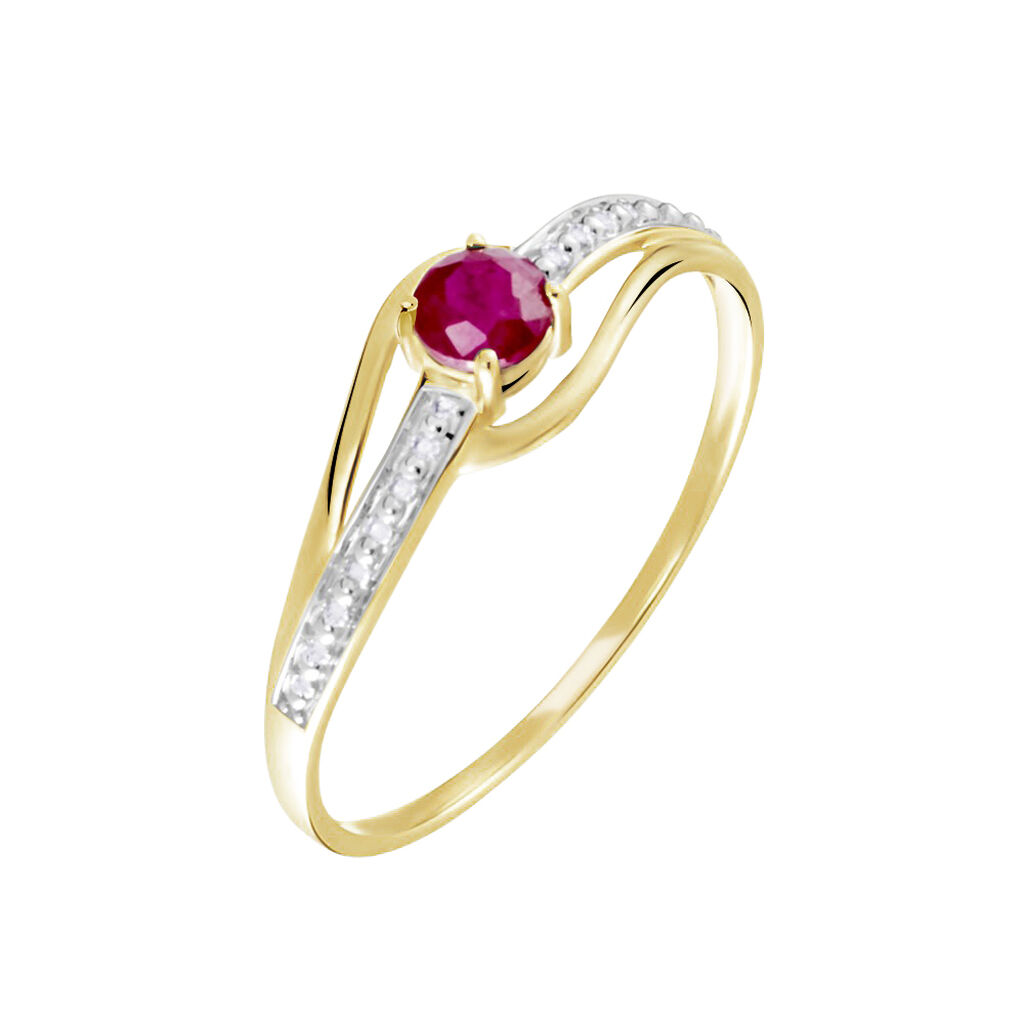 Bague Tanissia Or Jaune Rubis