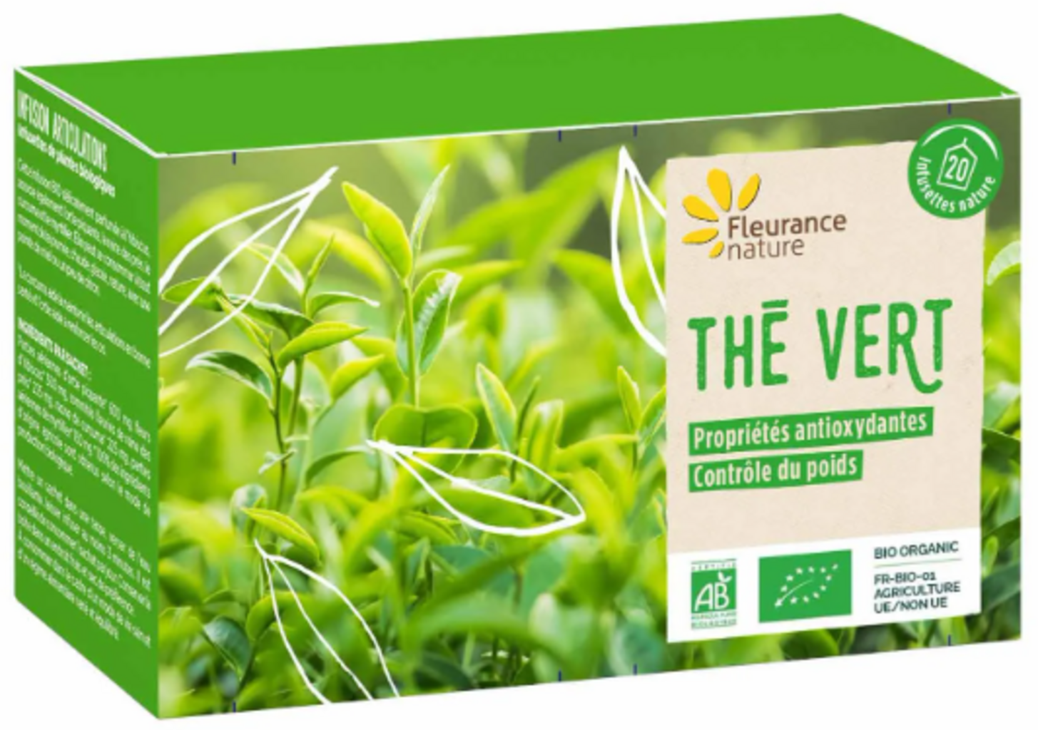 Fleurance nature  Organic Green Tea, 20 Teebeutel (30 g)