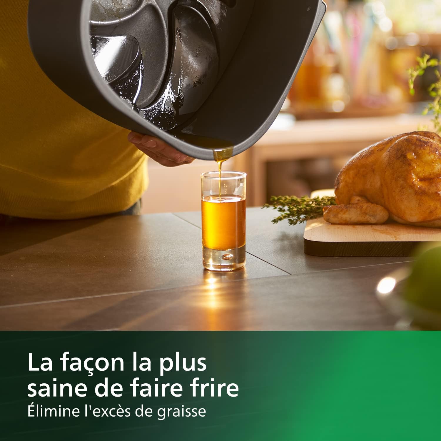 Philips Premium Airfryer XXL - 7.3 L, Friteuse Sans Huile, Technologie Rapid Air et Élimine Graisses, Séparateur Inclus, HomeID-App Recipes (HD9762/90)