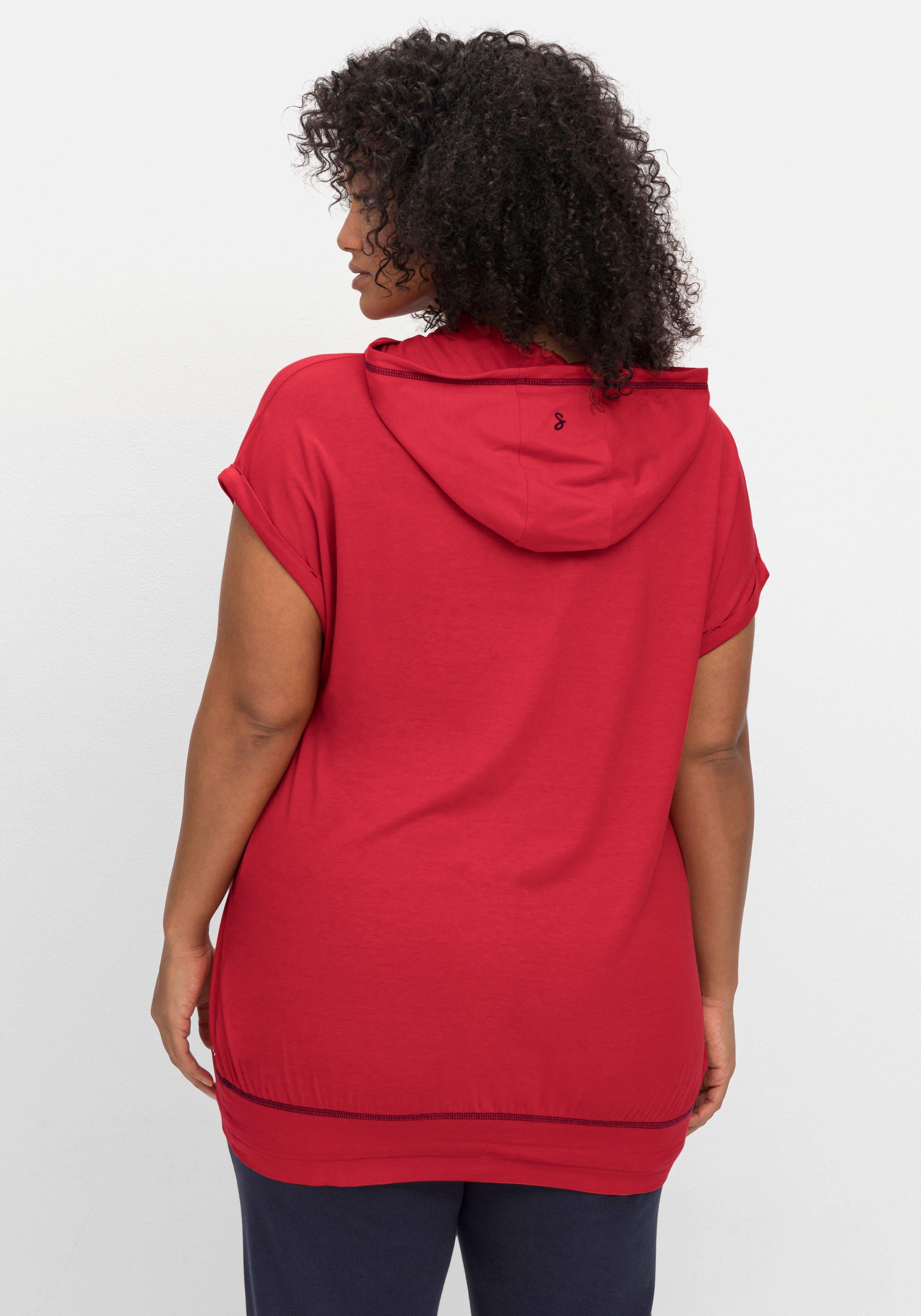 Relax-Kapuzenshirt mit Bindeband am Saum
