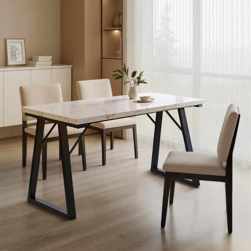 Esstisch im modernen Design für 4–6 Personen mit großer Tischplatte – wahlweise 140×80×75 cm oder 120×60×75 cm