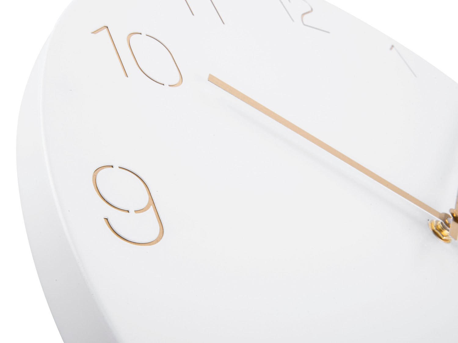 Wall clock Charm engraved numbers white