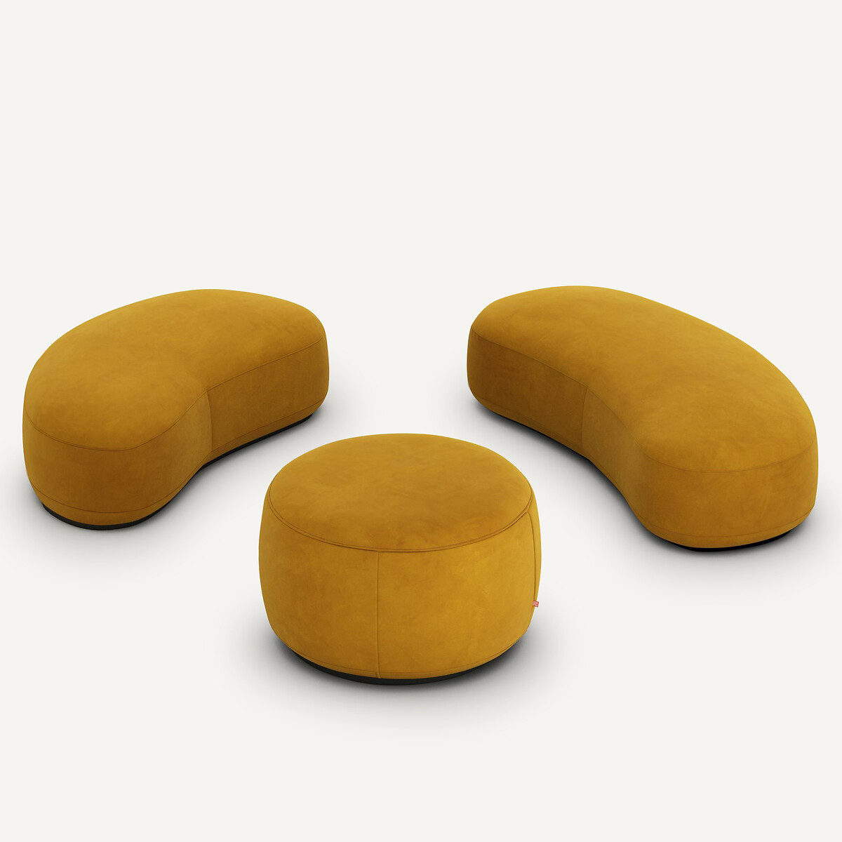 AM.PM<br>Puff em veludo, design Rosebury E.Gallina
