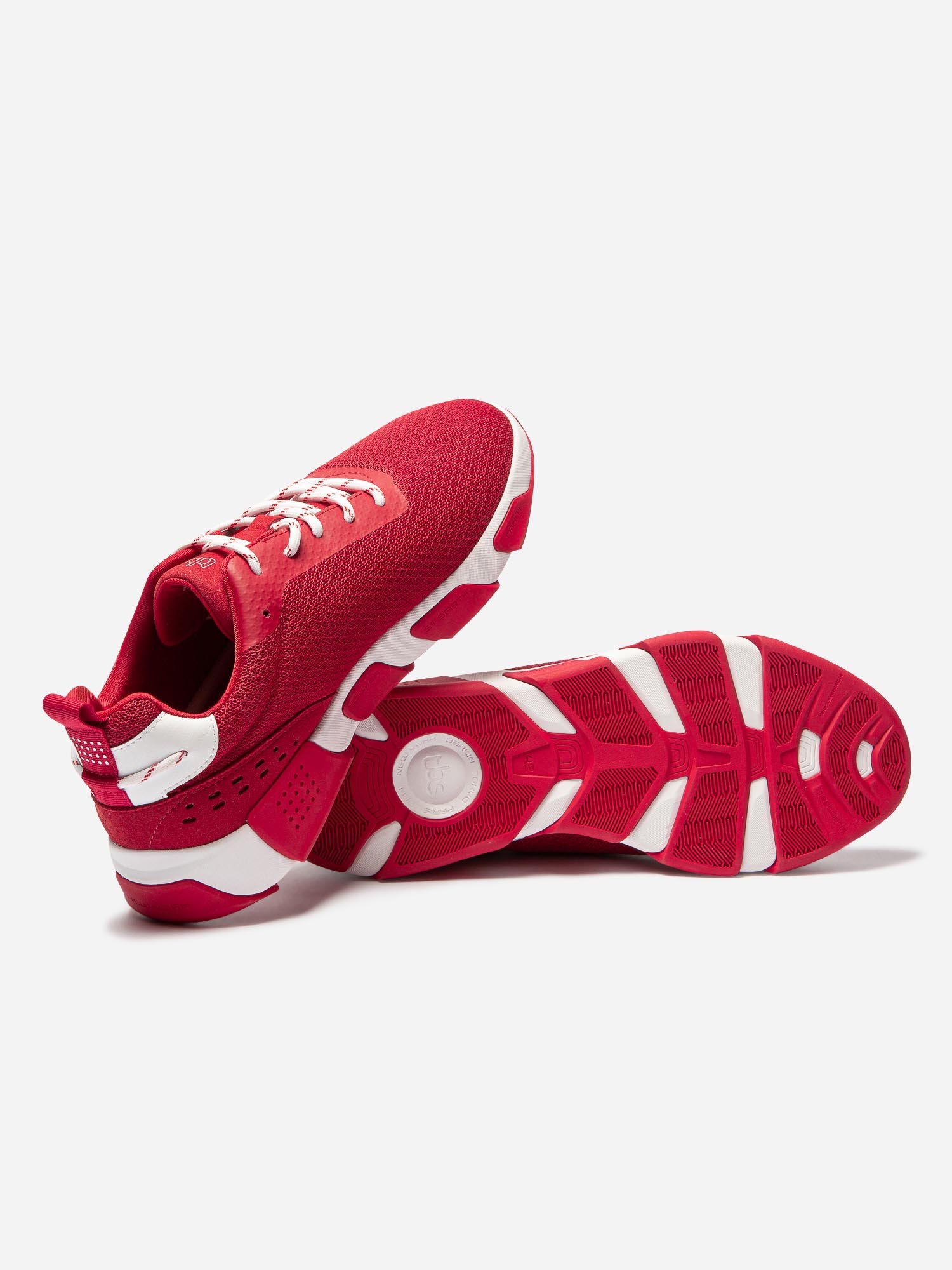 Baskets Homme Semelle Textile Recyclé Rouge