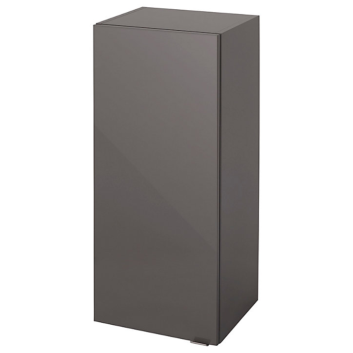 Armoire de salle de bains GoodHome Imandra gris taupé L.40 x H.90 x P.36 cm