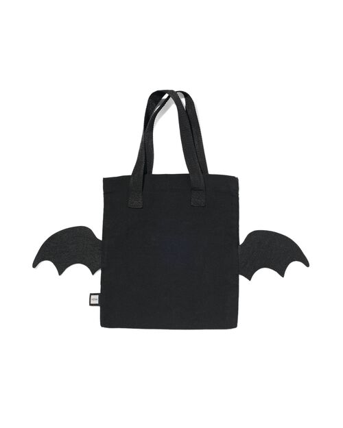 sac toile chauve-souris 27x24 noir