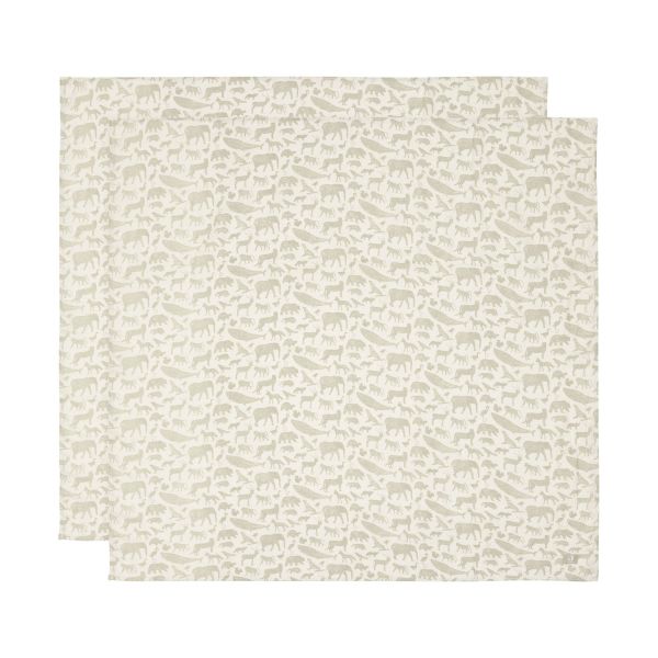 Jollein Animals Hydrofiel Luier - 2 Stuks - Nougat