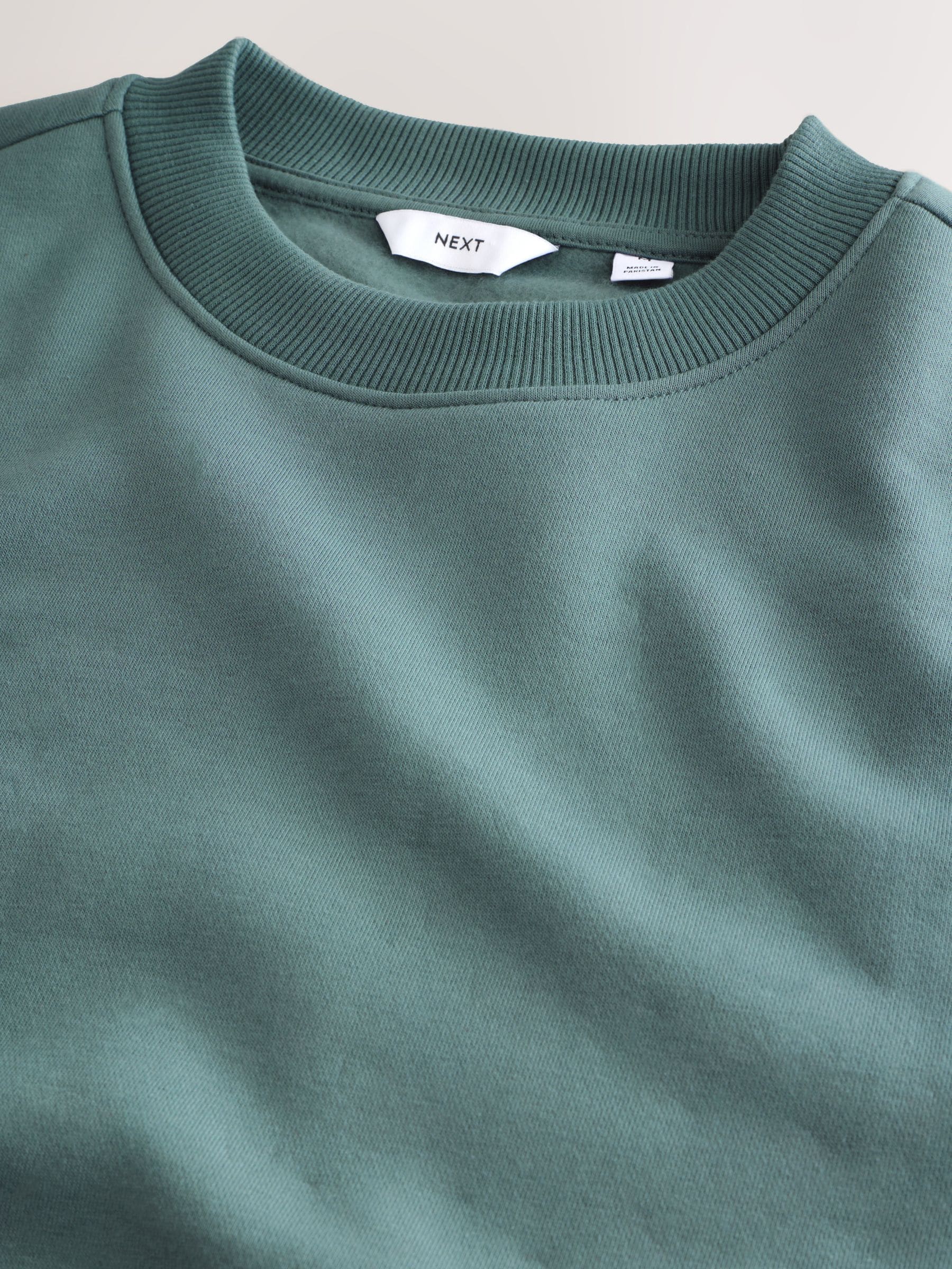 Blauw - Normale Pasvorm - Dik sweatshirt met ronde hals en hoog katoengehalte