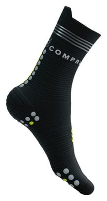Chaussettes Compressport Pro Racing Socks v4.0 Run High Noir/Jaune