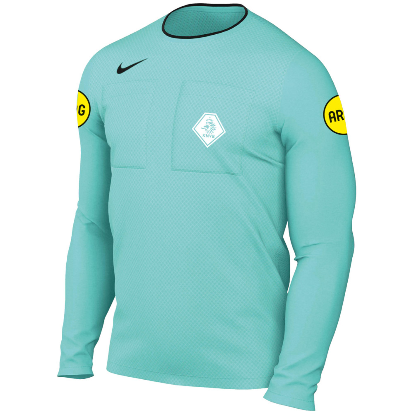 Nike KNVB Scheidsrechtersshirt Lange Mouwen 2024-2026 Turquoise Zwart