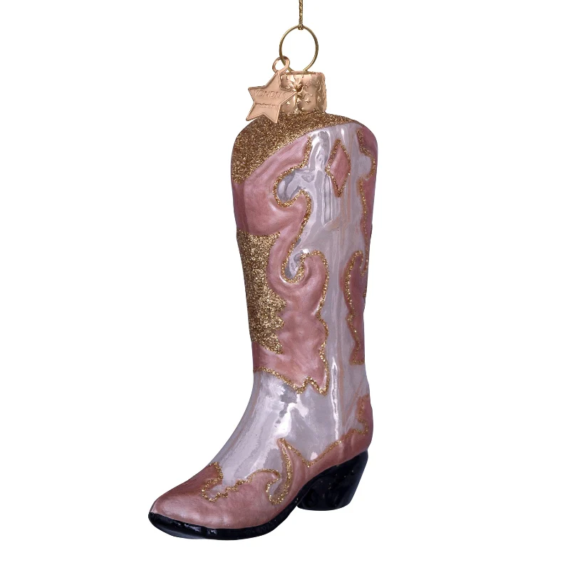 Vondels  Cowboystøvle juleophæng - H12 cm.