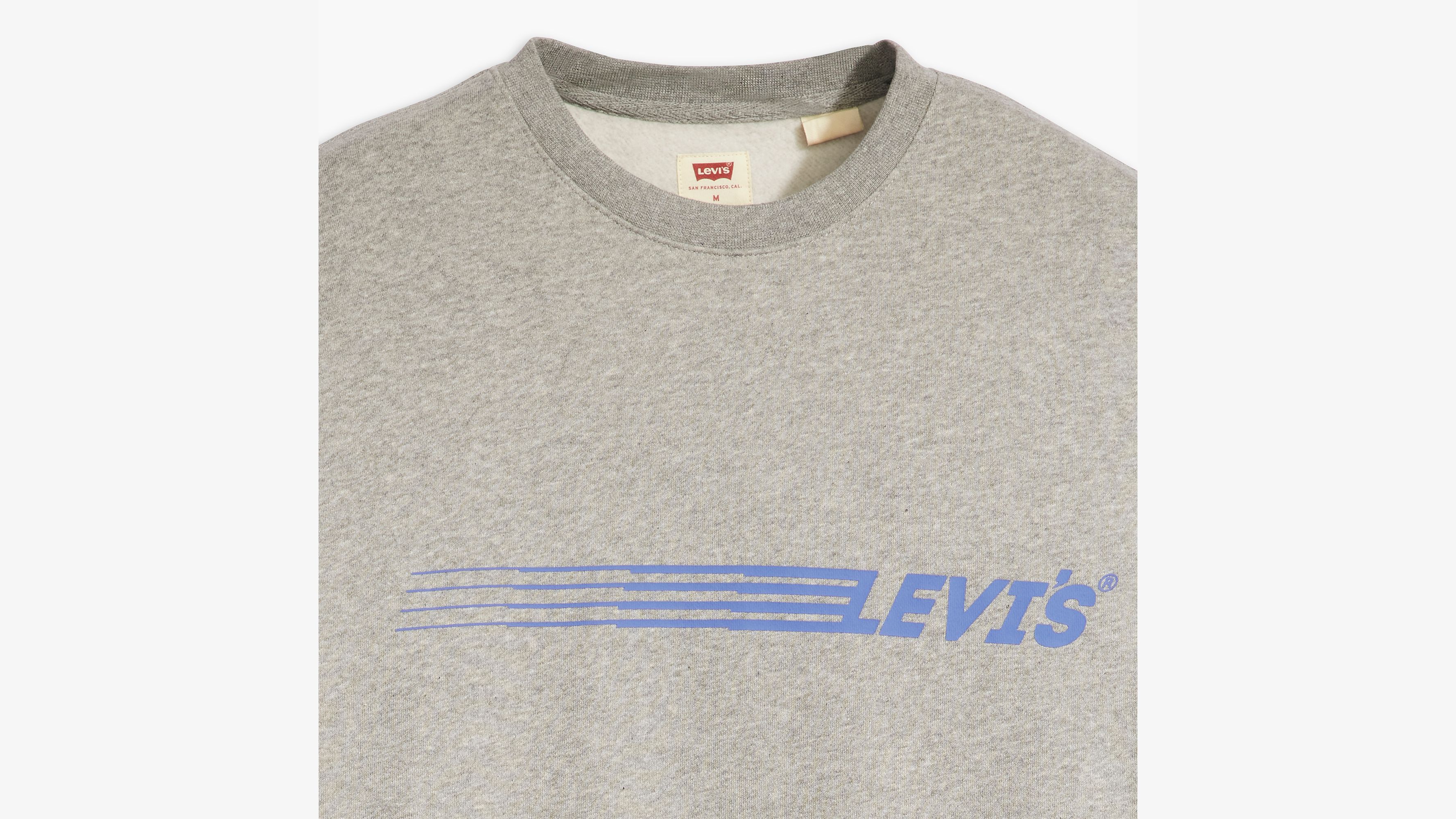 Sweat-shirt col rond graphique Relaxed - Motion Hl Logo Crew Midtone Heather Grey - Gris