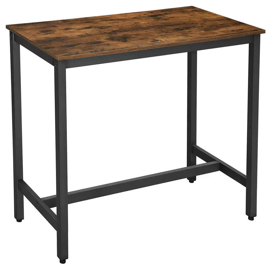 Hoge bartafel: 120 x 125 cm - Vintage bruin zwart