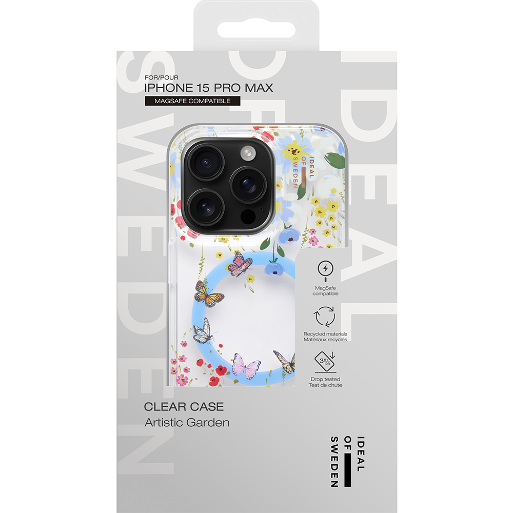 iPhone 15 Pro Max MagSafe Hardcase Hülle Clear Case Recycled (IDCLCMS-I2367P-532) - Artistic Garden