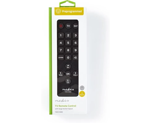 Nedis Universal Remote Control Large Buttons Preprogrammed