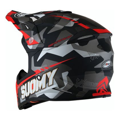 Casque cross Suomy X-WING - CAMOUFLAGER 2024 - Rouge / Noir