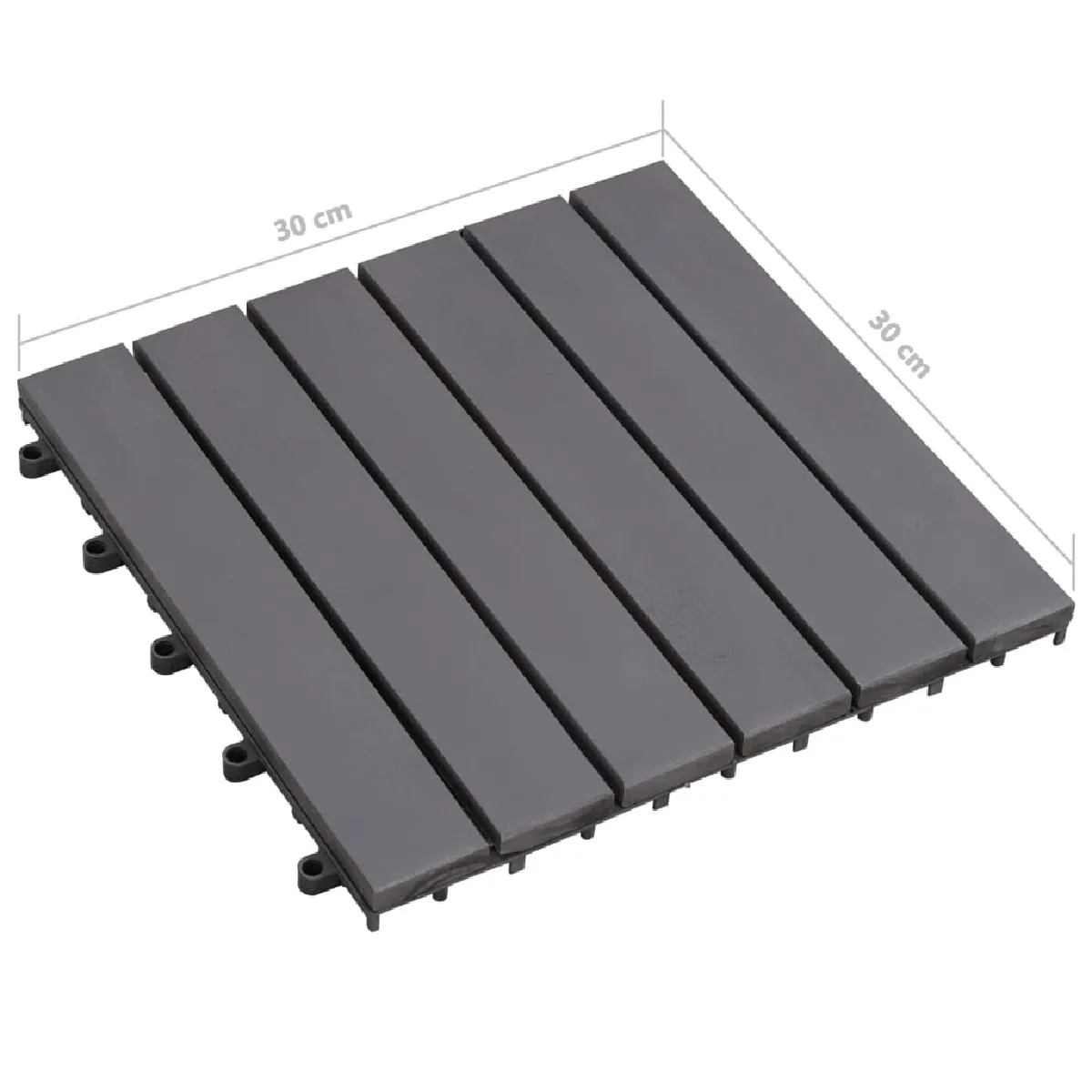 vidaXL Carreaux de terrasse 30 pcs - Délavage gris