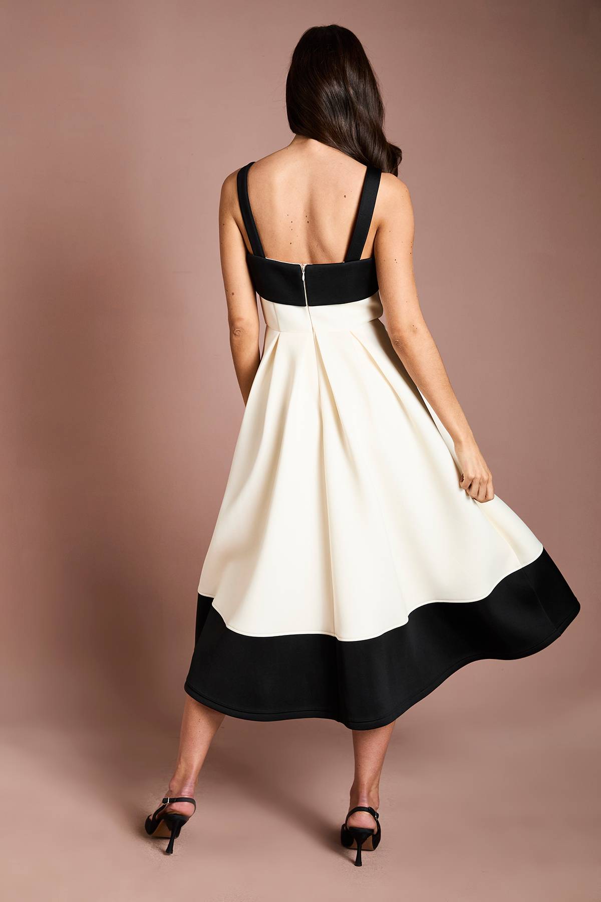 Coast Robe Midi Scuba Imprimée À Bretelles