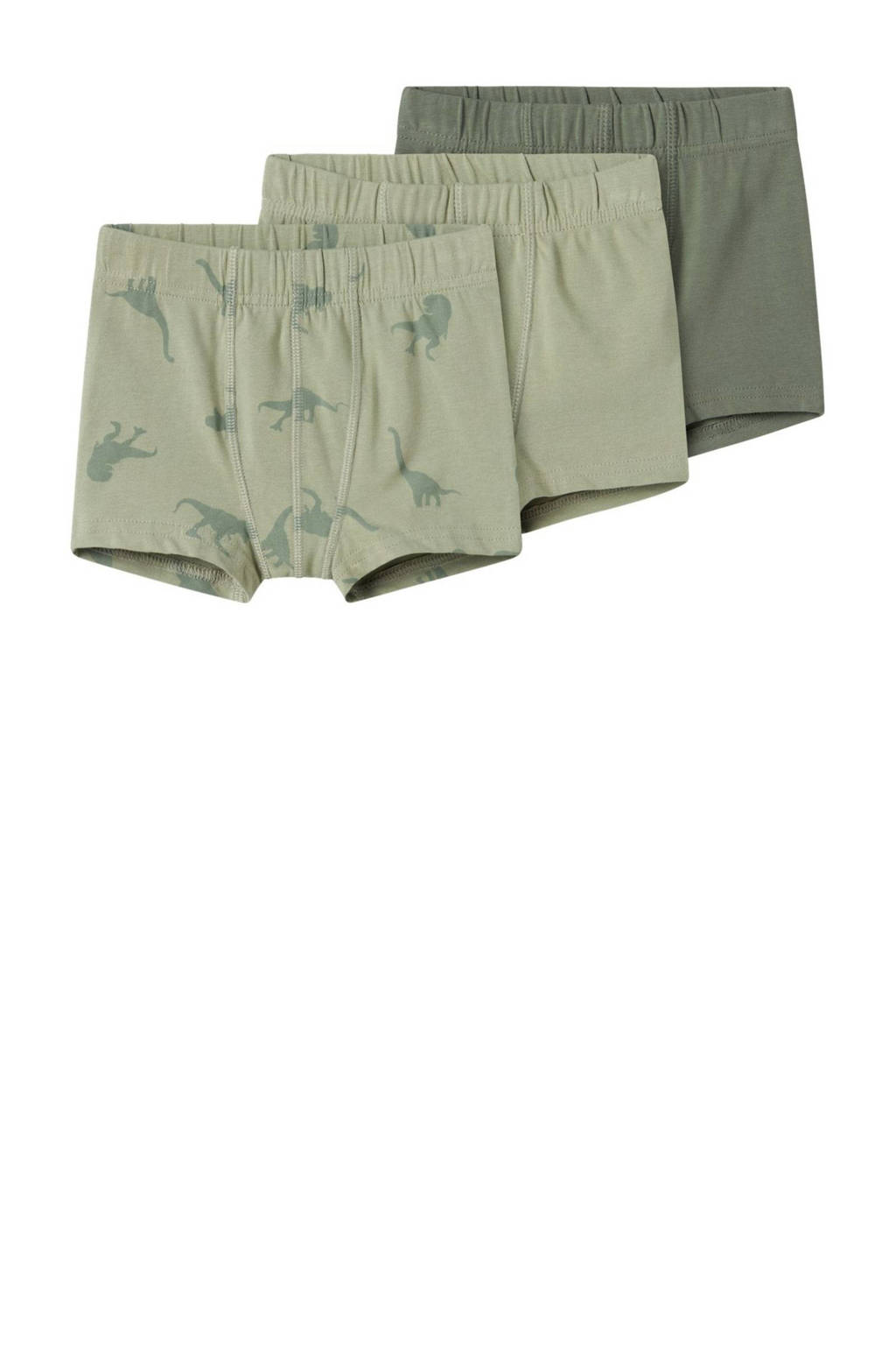 boxershort NMMTIGHTS DINO - set van 3 groen/donkergroen