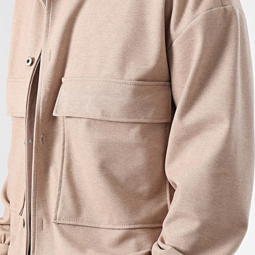 Ensemble Surchemise Et Pantalon Cargo Beige Taupe