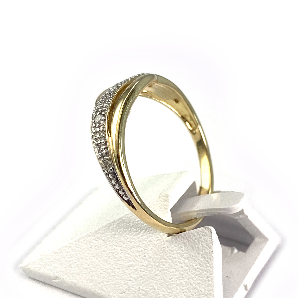 Bague d'occasion or 750 2 tons diamant