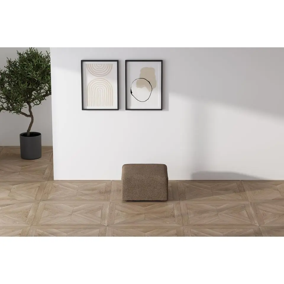 Hioshop Cubic poef bruin