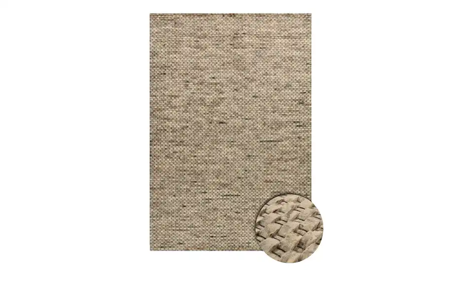 Naturteppich 140x200 cm Beige