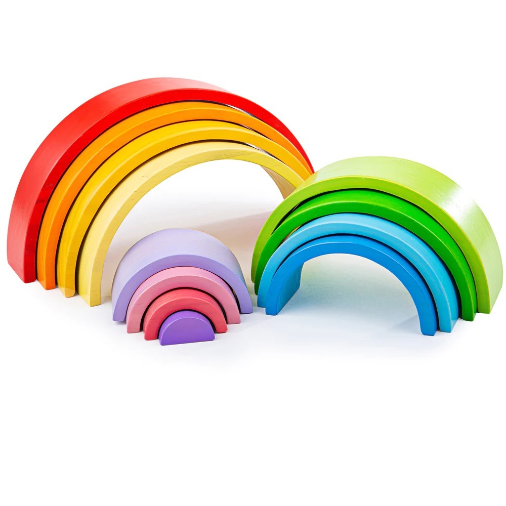 Grand empilable arc-en-ciel