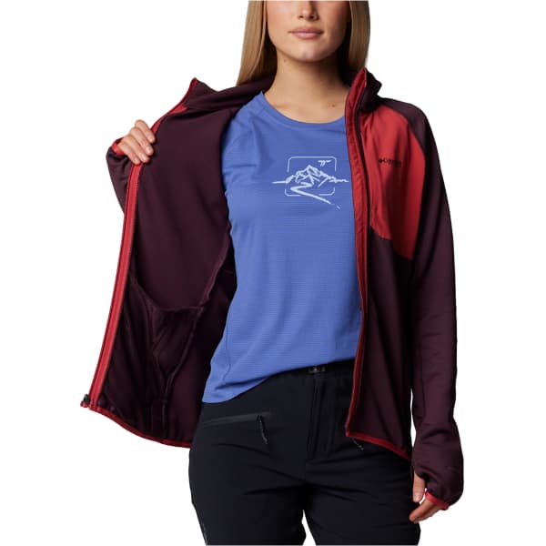 Veste polaire randonnée COLUMBIA W TRIPLE CANYON GRID FLEECE FZ MOONVISTA/DAREDEVIL