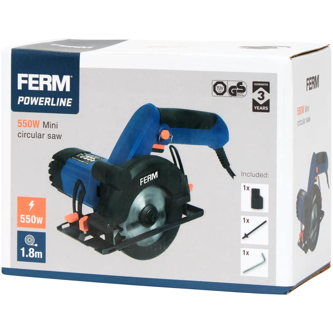 FERM Powerline mini-cirkelzaag 550 watt