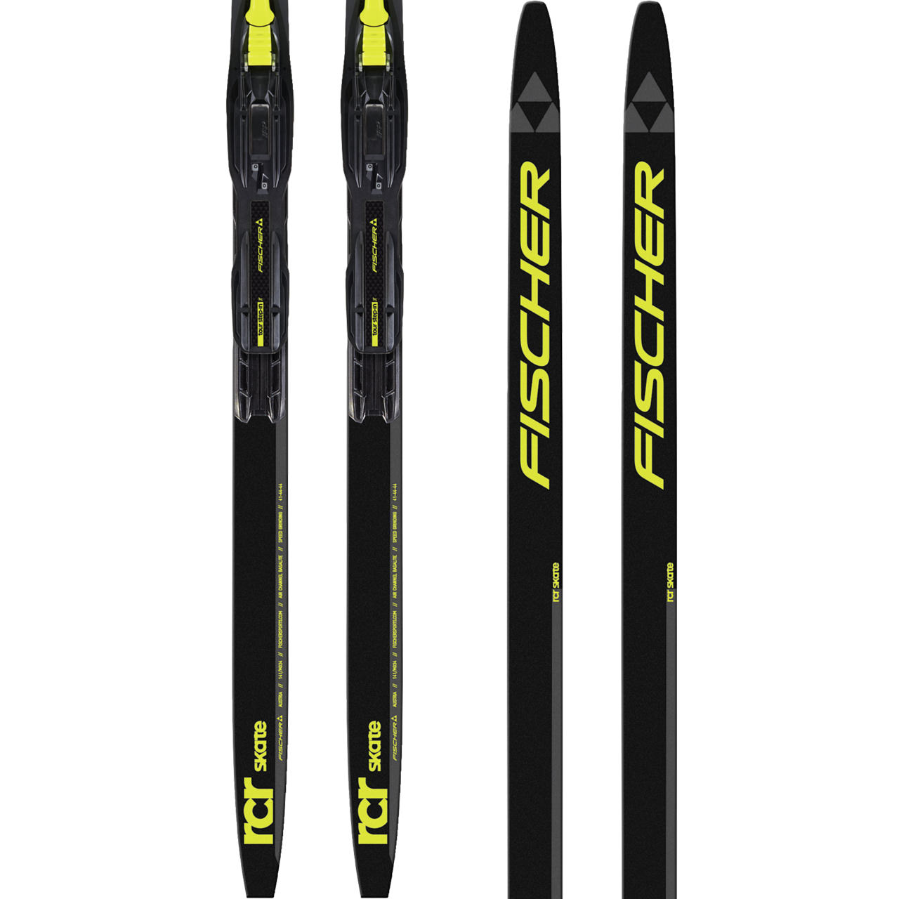 Fischer RCR Skate Jr. incl. Tour Step In Jr. black/yellow Bindung (2024/25) | Skating | Langlaufski | Langlauf | XSPO