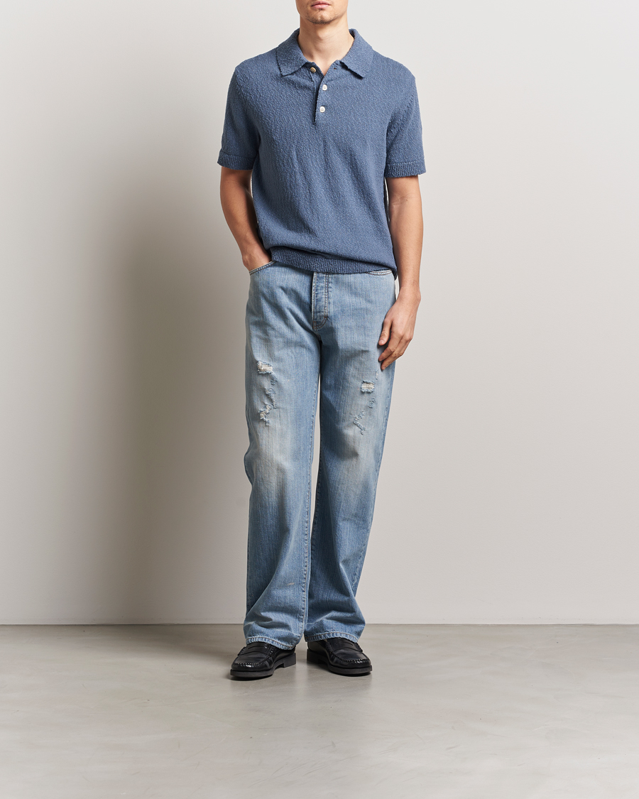 NN07 Randy Knitted Polo Bering Blue