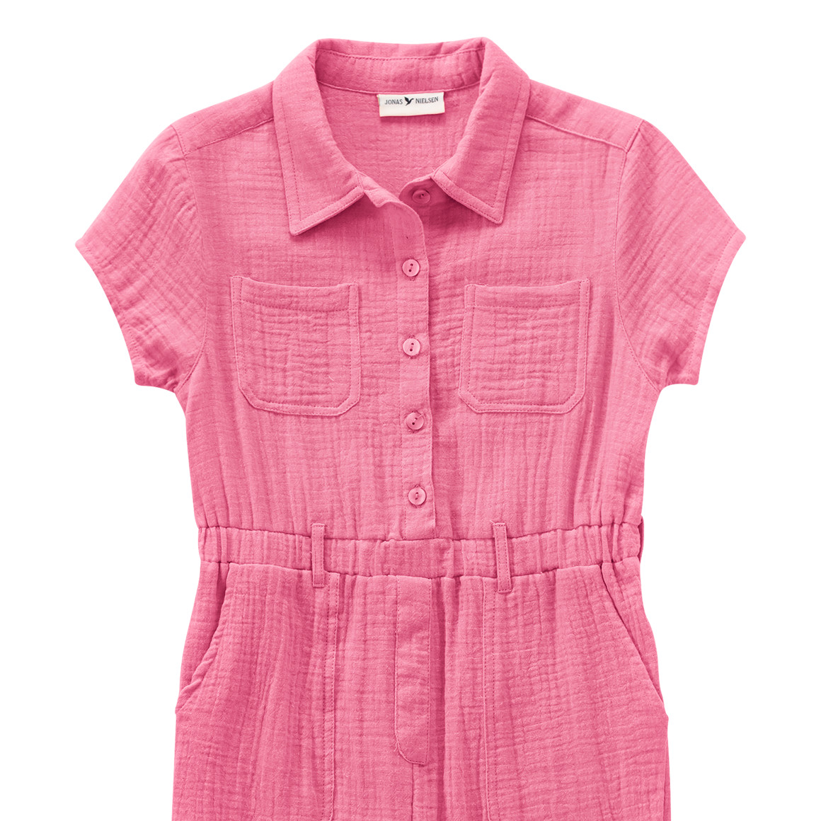 Jonas Nielsen Mädchen Musselin-Jumpsuit aus Bio-Baumwolle hellpink