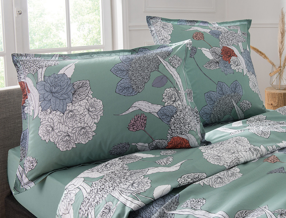 Taie d'oreiller fermeture zip-Bouquet d'artiste