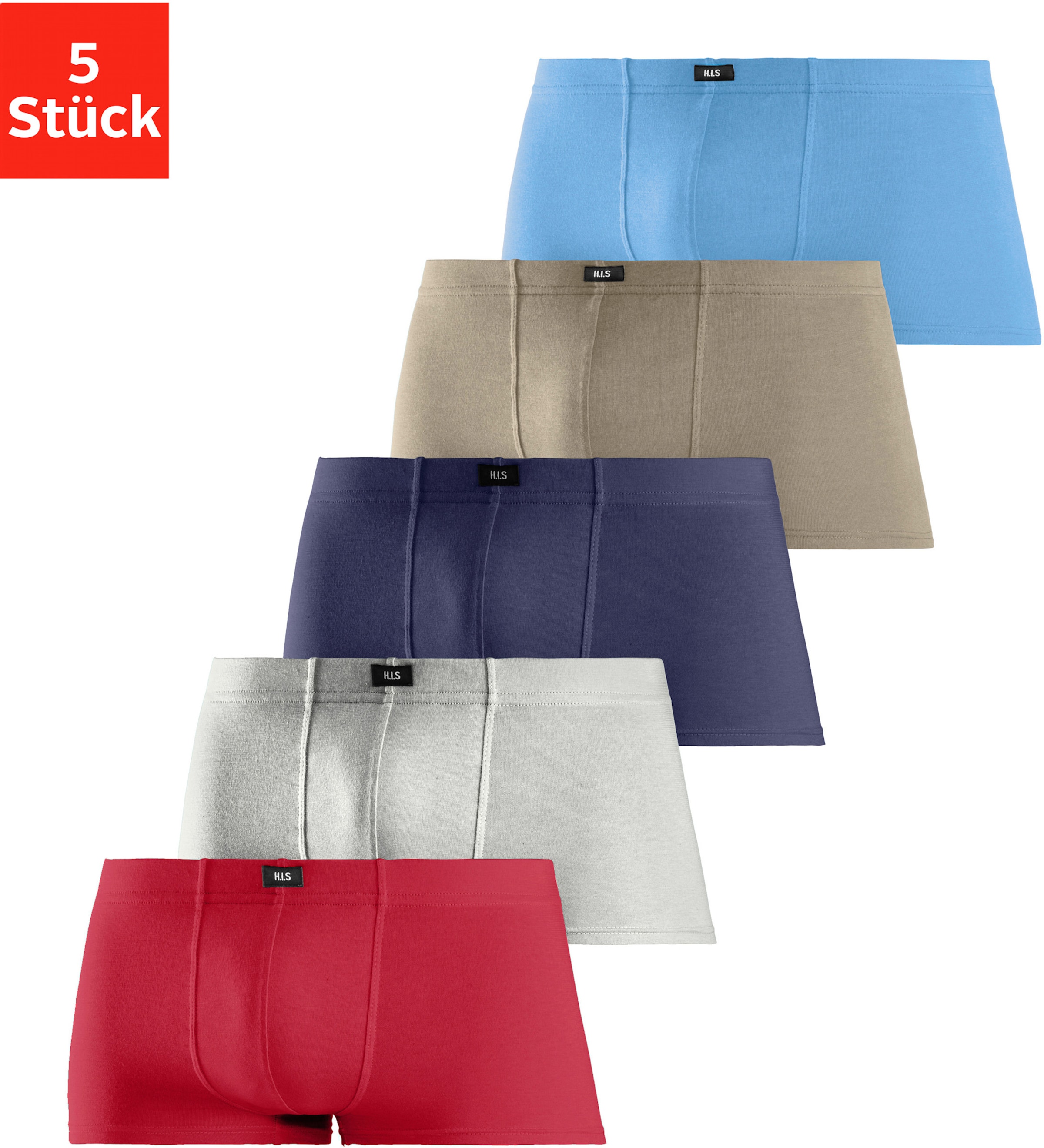 H.I.S Hipster in rot, marine, grau-meliert, khaki