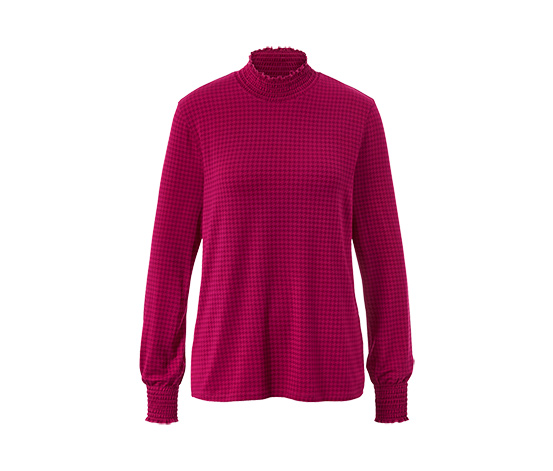 Bedrucktes Blusenshirt mit Stehkragen