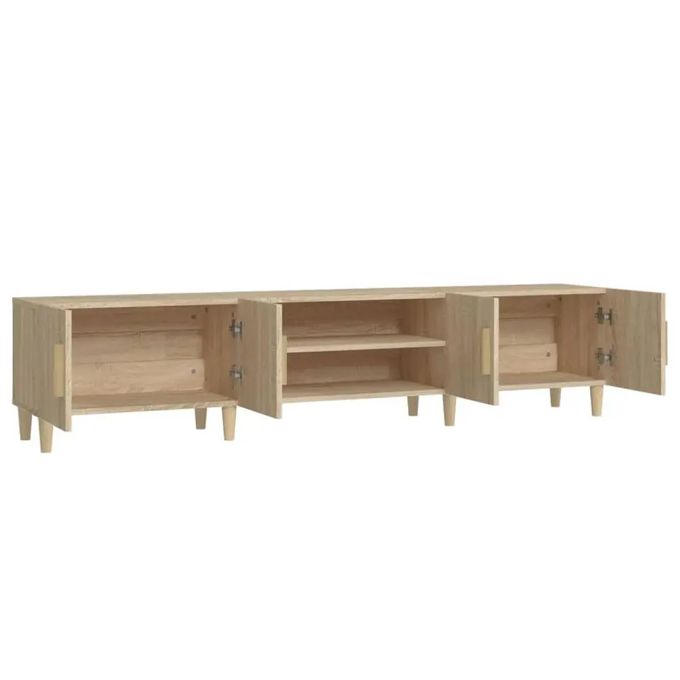 vidaXL - TV-meubel met deuren - Sonoma eiken - Hout -180x31.5x40 cm