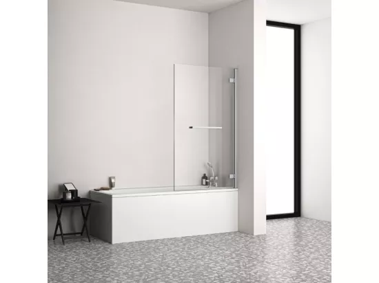 Pare bain fixe IDEAL STANDARD droit + porte-serviette i.Life