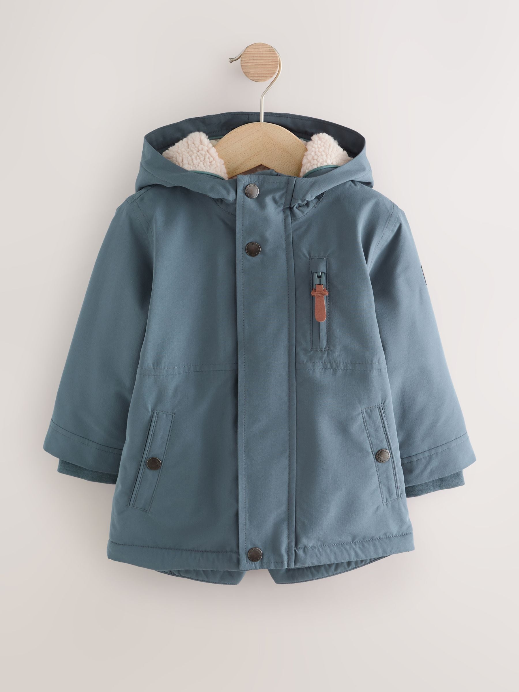 Grijs - Waterdichte parka met borgvoering (3mnd -7jr)