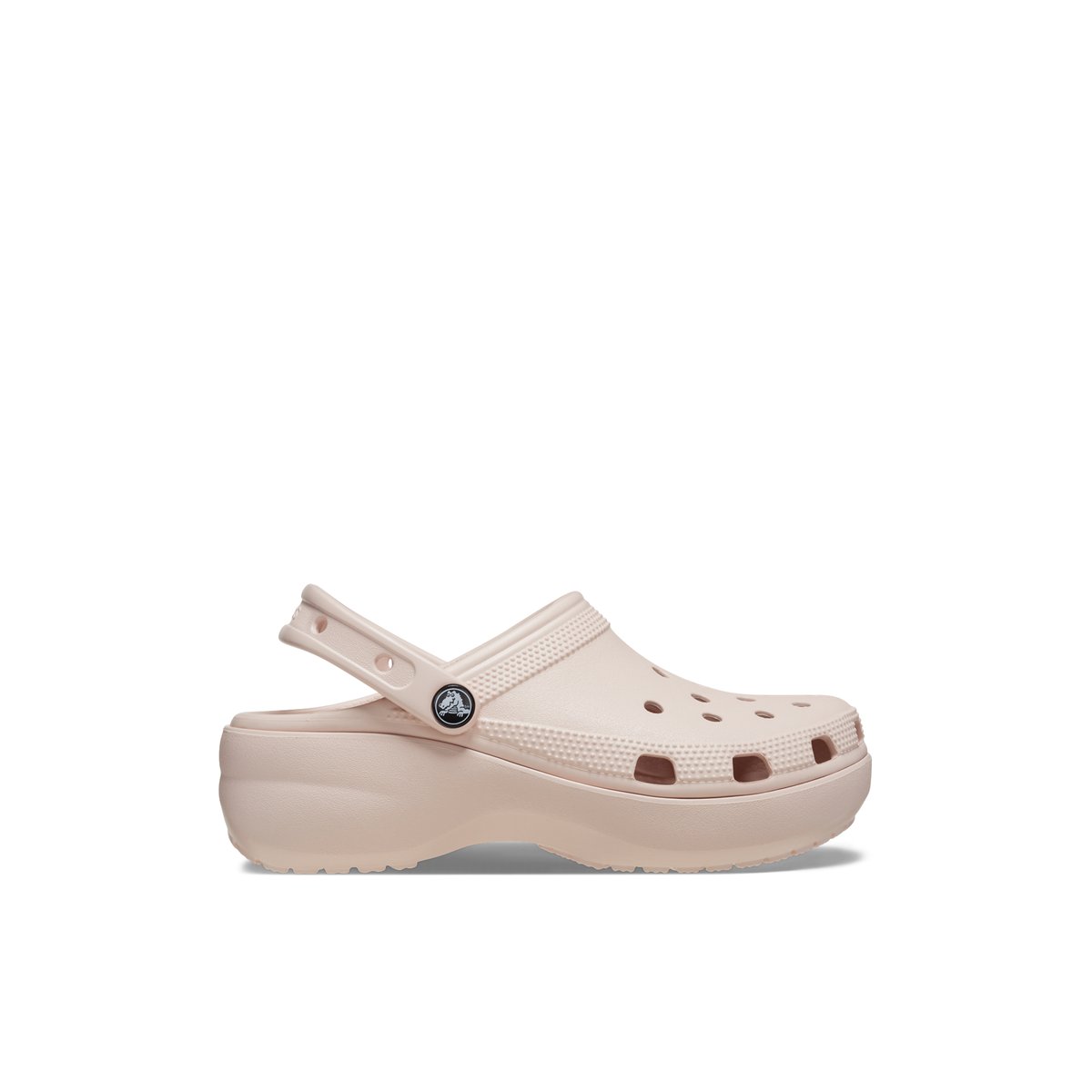 CROCS-Cloghigh-tg.-Sabot d'eau - Talon plat - Rose Clair