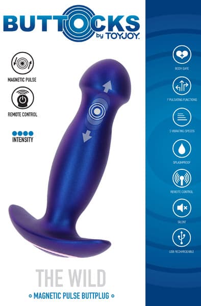 The Wild Magn Pulse Vibrating Plug Fjernstyrt analplugg