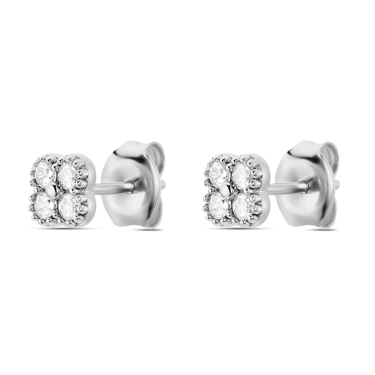 Boucles d'oreilles puces Agatha Beloved argent