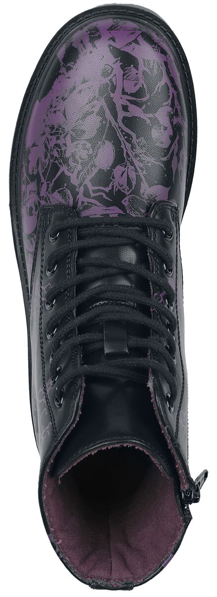 Boots with Floral Sklull Print | Black Premium by EMP Bottes