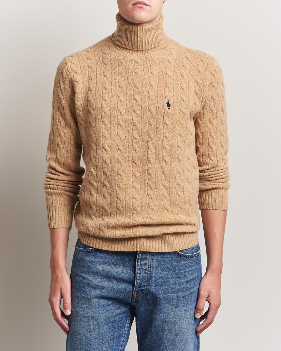 Polo Ralph Lauren Wool/Cashmere Rollneck Camel Melange