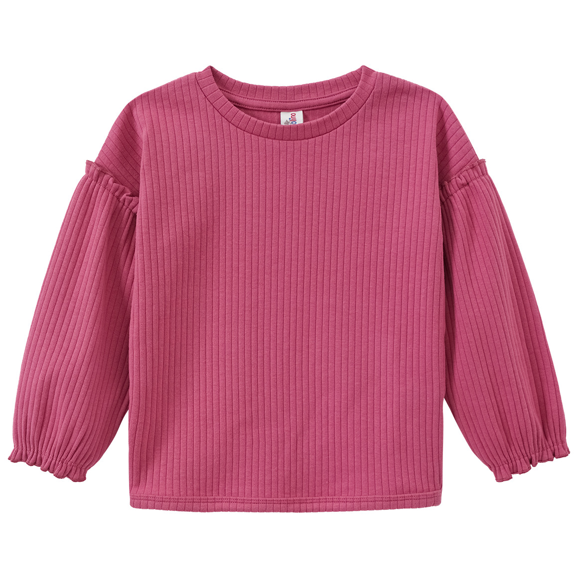Topolino Mädchen Langarmshirt mit Rüschen dunkelpink