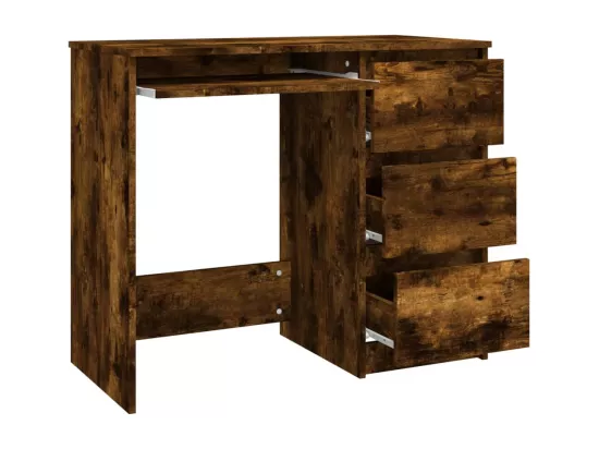 Bureau Chêne fumé 90x45x76 cm Bois d'ingénierie