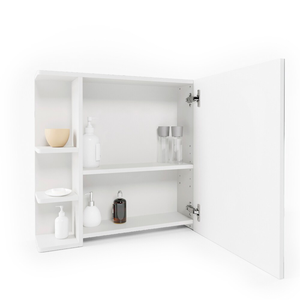 VICCO Spiegelschrank FYNN 80 x 64 cm Weiß - Spiegel Badspiegel Bad Wandspiegel